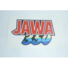 STICKER - JAWA 350 - LARGE - RED/BLUE -  (ON TANK)
